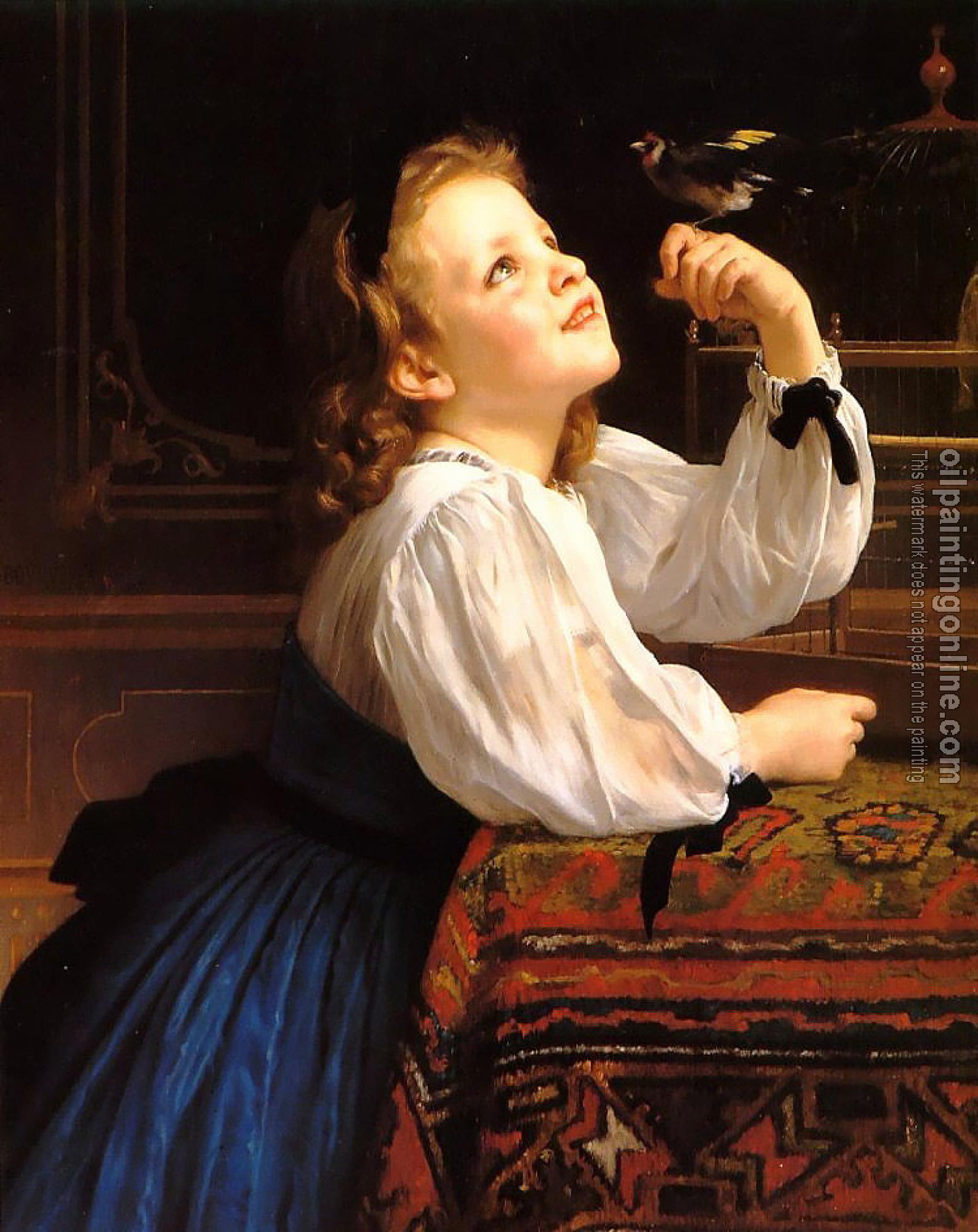 Bouguereau, William-Adolphe - L'oiseau Cheri( Dear Bird)